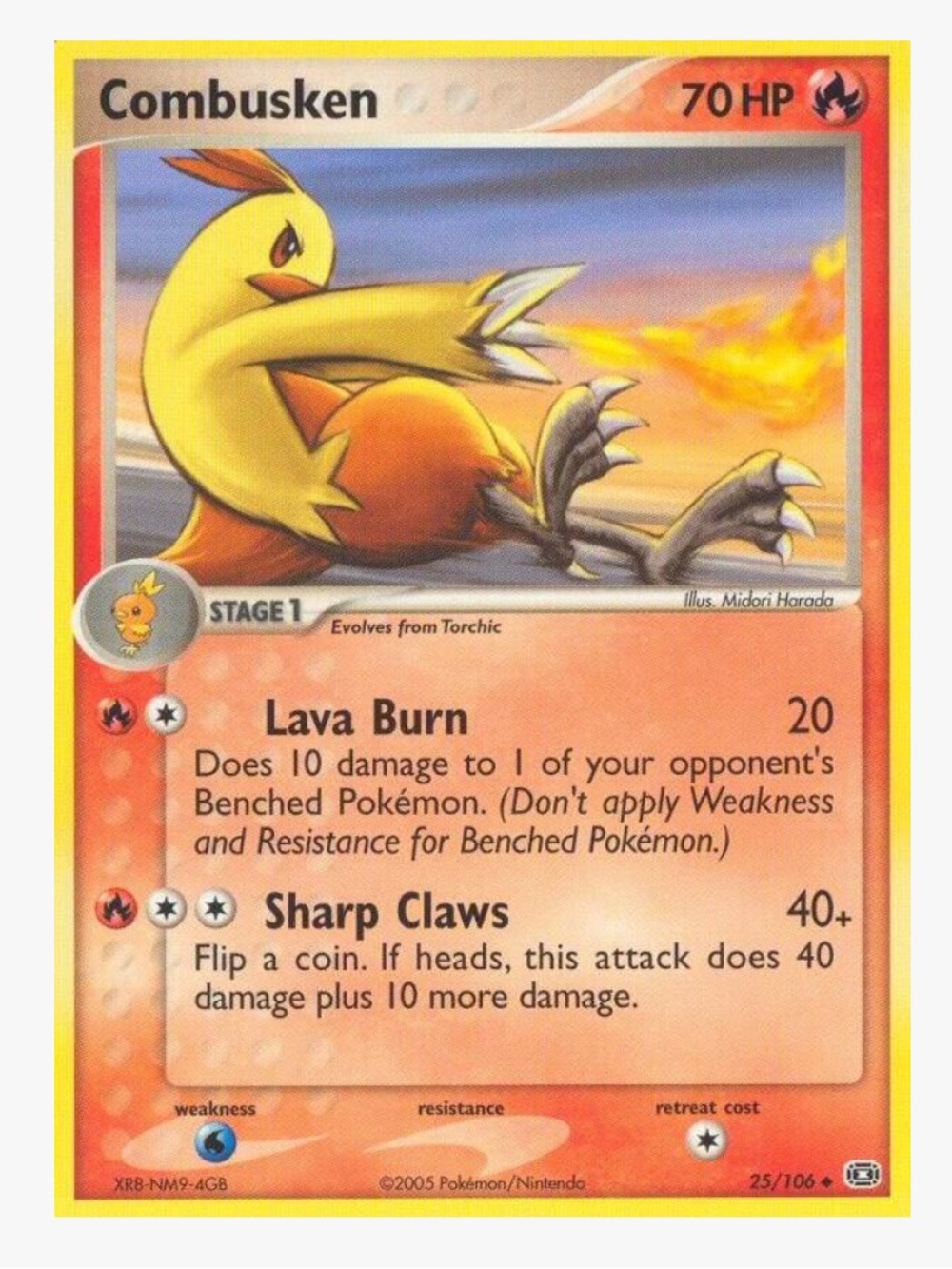 Combusken EX Emerald Pokemon Trading Card